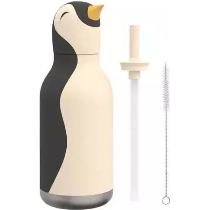 Παγούρι Θερμός ανοξείδωτο με καλαμάκι 460ml Asobu Bestie 05608 Penguin