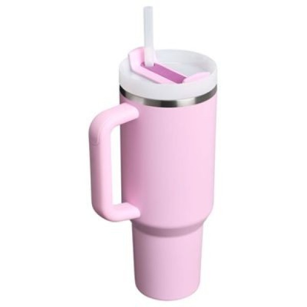 Stanley Quencher H2.O Flow State Tumbler Ποτήρι Θερμός με Καλαμάκι 1.18L 40oz Cherry Blossom