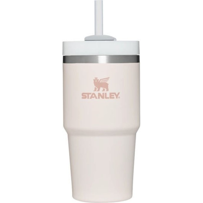 Stanley Quencher H2.O Flow State Tumbler Ποτήρι Θερμός με Καλαμάκι 0.6L Rose Quartz
