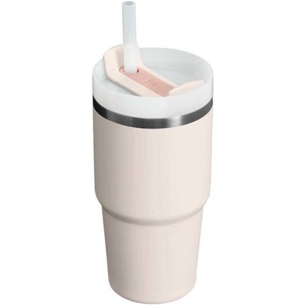 Stanley Quencher H2.O Flow State Tumbler Ποτήρι Θερμός με Καλαμάκι 0.6L Rose Quartz