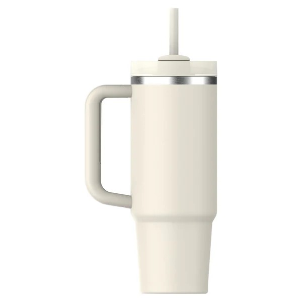 Stanley Quencher H2.O Flow State Tumbler Ποτήρι Θερμός με Καλαμάκι 0.89L Cream