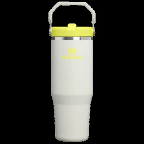Stanley Iceflow Flip Straw Ποτήρι Θερμός Ανοξείδωτο BPA Free 890ml με Καλαμάκι Pale Stone Atomic