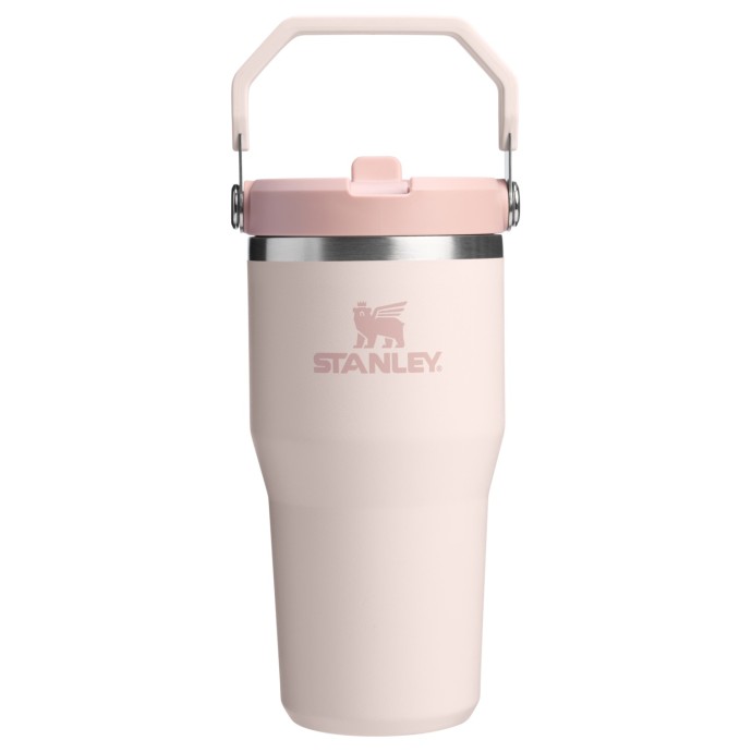 Stanley Iceflow Flip Straw Ποτήρι Θερμός Ανοξείδωτο BPA Free 600ml με Καλαμάκι Rose Quartz