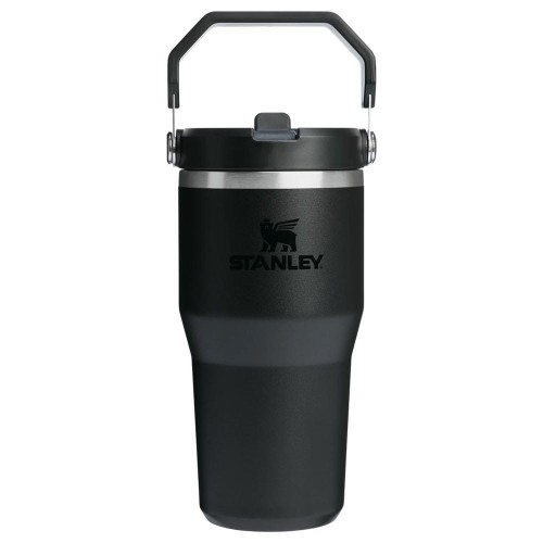 Stanley Iceflow Flip Straw Ποτήρι Θερμός Ανοξείδωτο BPA Free 600ml με Καλαμάκι Black 2.0