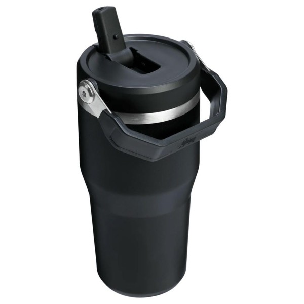 Stanley Iceflow Flip Straw Ποτήρι Θερμός Ανοξείδωτο BPA Free 600ml με Καλαμάκι Black 2.0