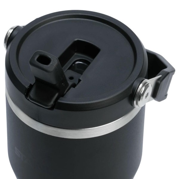 Stanley Iceflow Flip Straw Ποτήρι Θερμός Ανοξείδωτο BPA Free 600ml με Καλαμάκι Black 2.0