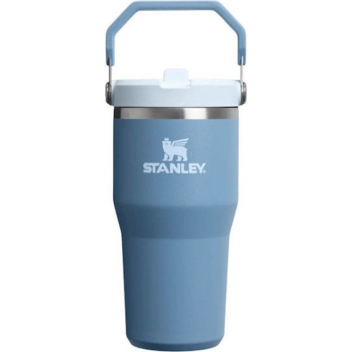 Stanley Iceflow Flip Straw Ποτήρι Θερμός Ανοξείδωτο BPA Free 600ml με Καλαμάκι Indigo