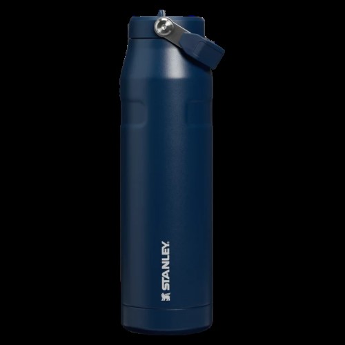 Stanley Iceflow  Bottle Flip Straw Ποτήρι Θερμός Ανοξείδωτο BPA Free 1.06l με Καλαμάκι 2.0 Dark Navy