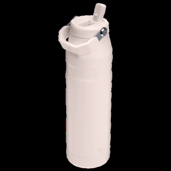 Stanley Iceflow  Bottle Flip Straw Ποτήρι Θερμός Ανοξείδωτο BPA Free 1.06l με Καλαμάκι Rose Quartz