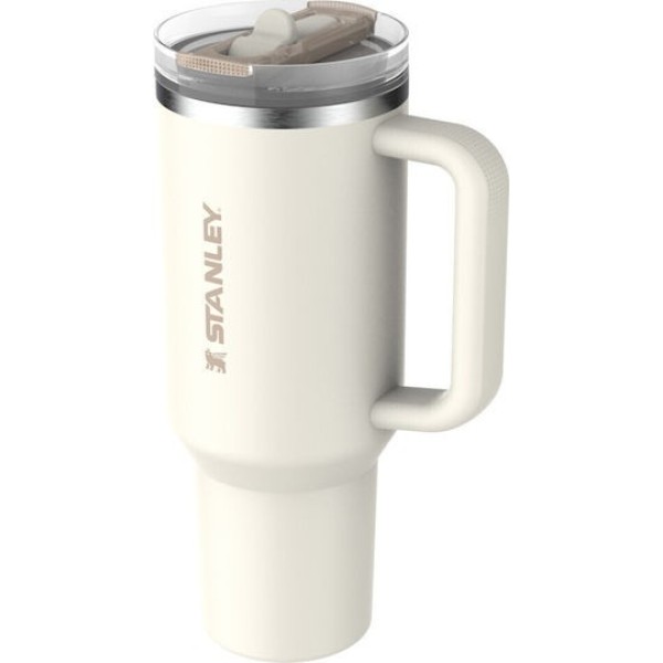 Stanley Quencher ProTour Flip Ποτήρι Θερμός Ανοξείδωτο BPA Free 1.18lt με Καλαμάκι Cream Fade
