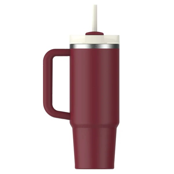 Stanley Quencher H2.O Flow State Tumbler Ποτήρι Θερμός με Καλαμάκι 0.89L 30oz Cranberry