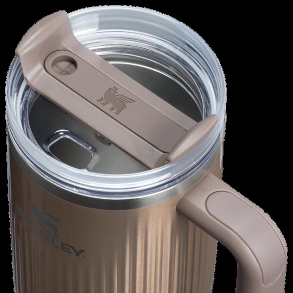 Stanley Quencher H2.O Flow State Tumbler Fluted Ποτήρι Θερμός με Καλαμάκι 1.18L 40oz Pale Gold Shine