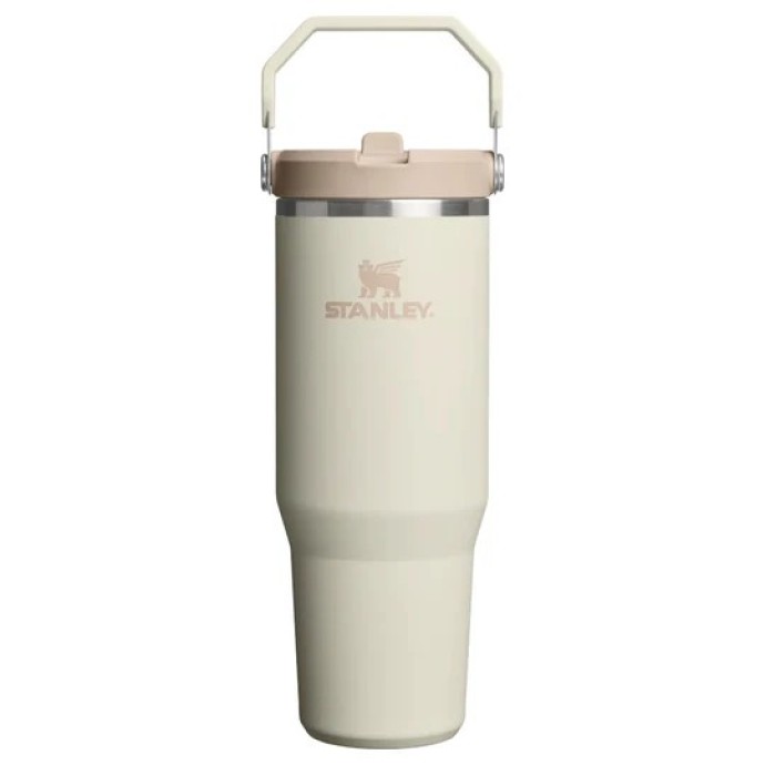 Stanley Iceflow Flip Straw Ποτήρι Θερμός Ανοξείδωτο BPA Free 890ml με Καλαμάκι Cream