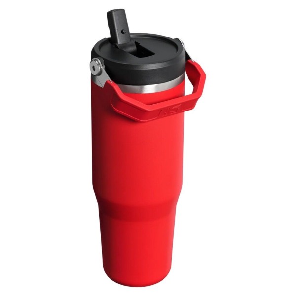 Stanley Iceflow Flip Straw Ποτήρι Θερμός Ανοξείδωτο BPA Free 890ml με Καλαμάκι Chili Black Stanley Iceflow Flip Straw Ποτήρι Θερμός Ανοξείδωτο BPA Free 890ml με Καλαμάκι Chili Black