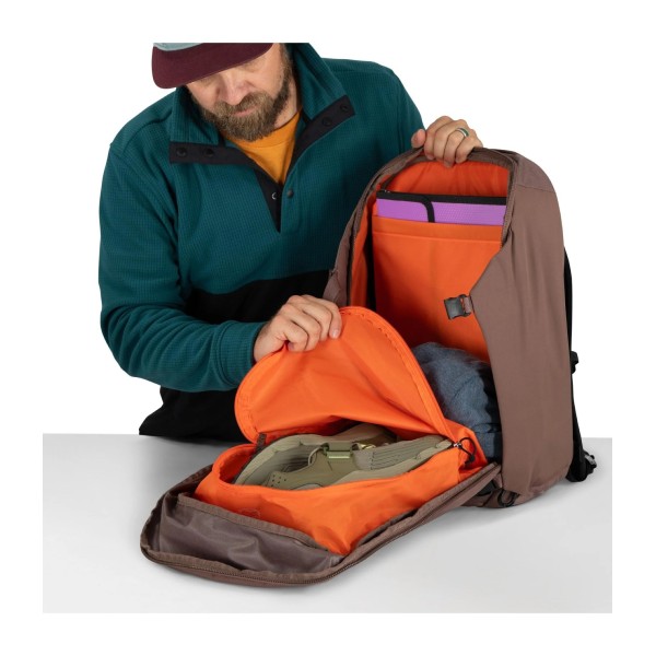 Σακίδιο Πλάτης Osprey Metron 24Lt Magma Brown Goby Orange