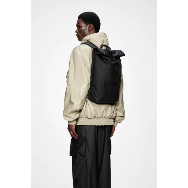 Σακίδιο Πλάτης Rains Rolltop Rucksack 13320-01 Black για Laptop 16''