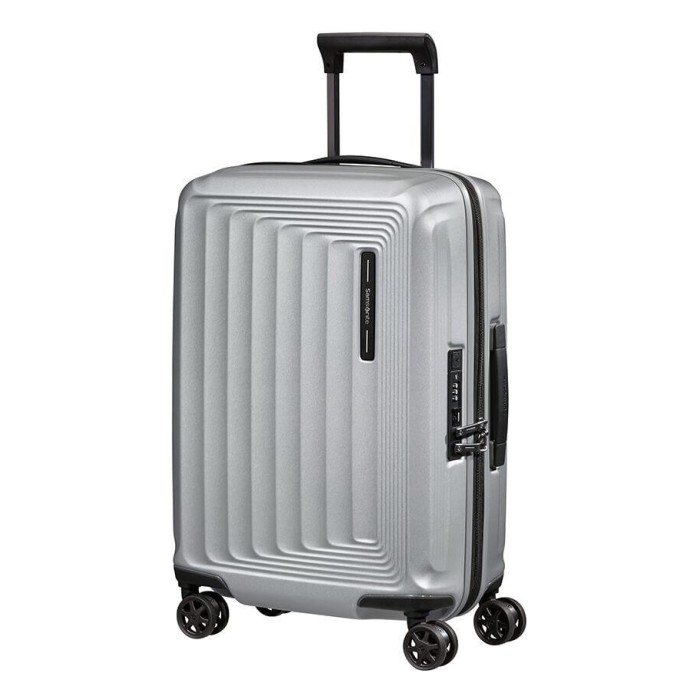 Βαλίτσα Καμπίνας Σκληρή Samsonite Nuon Spinner 55cm 134399-4052 Matt Silver