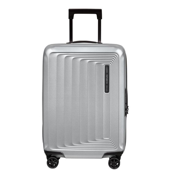 Βαλίτσα Καμπίνας Σκληρή Samsonite Nuon Spinner 55cm 134399-4052 Matt Silver