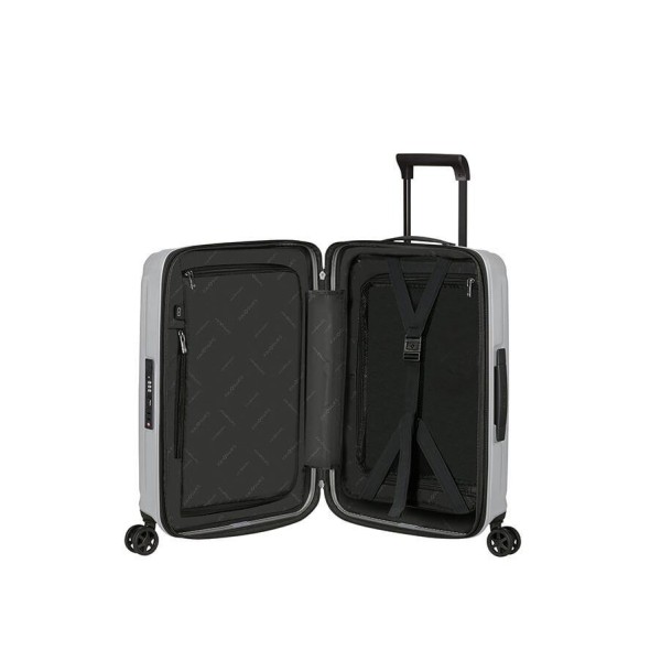 Βαλίτσα Καμπίνας Σκληρή Samsonite Nuon Spinner 55cm 134399-4052 Matt Silver