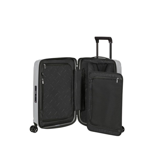 Βαλίτσα Καμπίνας Σκληρή Samsonite Nuon Spinner 55cm 134399-4052 Matt Silver