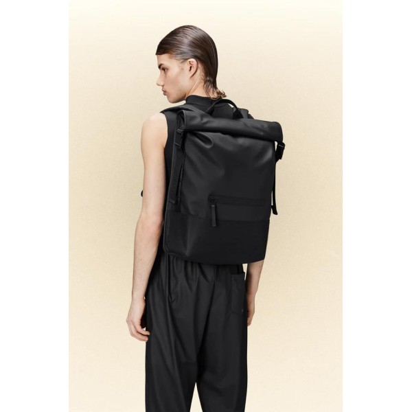 Σακίδιο Πλάτης Rains Trail Rolltop Backpack 1432-01 Black για Laptop 15'' ΣΑΚΙΔΙΑ ΠΛΑΤΗΣ