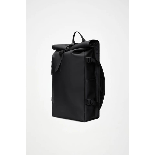 Σακίδιο Πλάτης Rains Rolltop Rucksack Large 1459-01 Black για Laptop 16'' ΣΑΚΙΔΙΑ ΠΛΑΤΗΣ