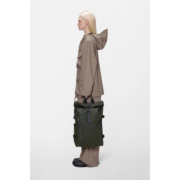 Σακίδιο Πλάτης Rains Rolltop Rucksack Large 14590-03 Green για Laptop 16'' Σακίδιο Πλάτης Rains Rolltop Rucksack Large 14590-03 Green για Laptop 16''