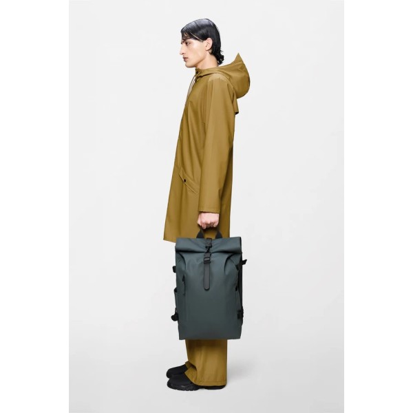 Σακίδιο Πλάτης Rains Rolltop Rucksack Large 14590-153 για Laptop 16'' Dark Grey