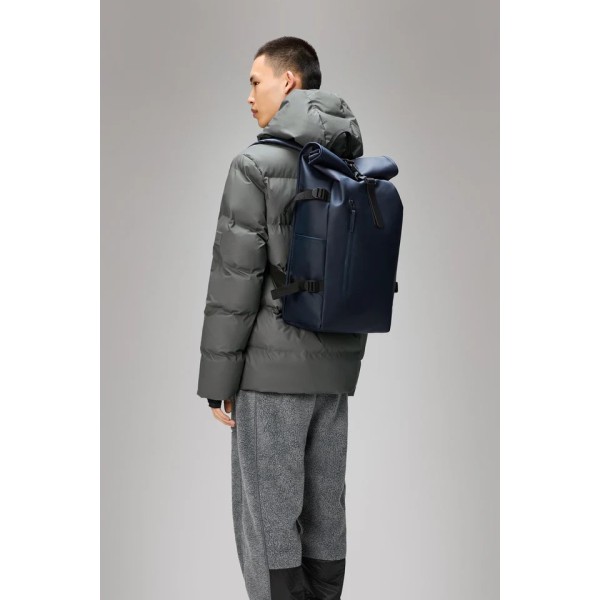 Σακίδιο Πλάτης Rains Rolltop Rucksack Large 14590-47 Navy για Laptop 16''
