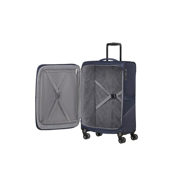Βαλίτσα Μεσαία Μαλακή American Tourister Summerride Spinner 69cm 149499-1596 Navy