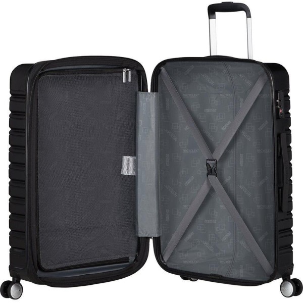 Βαλίτσα Μεσαία Σκληρή American Tourister Flashline Spinner 67cm 149768-0614 Shadow Black ΒΑΛΙΤΣΕΣ & ΣΑΚΟΙ ΤΑΞΙΔΙΟΥ