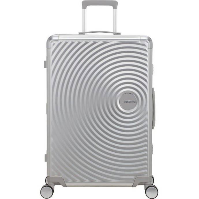 Βαλίτσα Μεγάλη American Tourister Soundbox Alu 77x52x30cm Silver