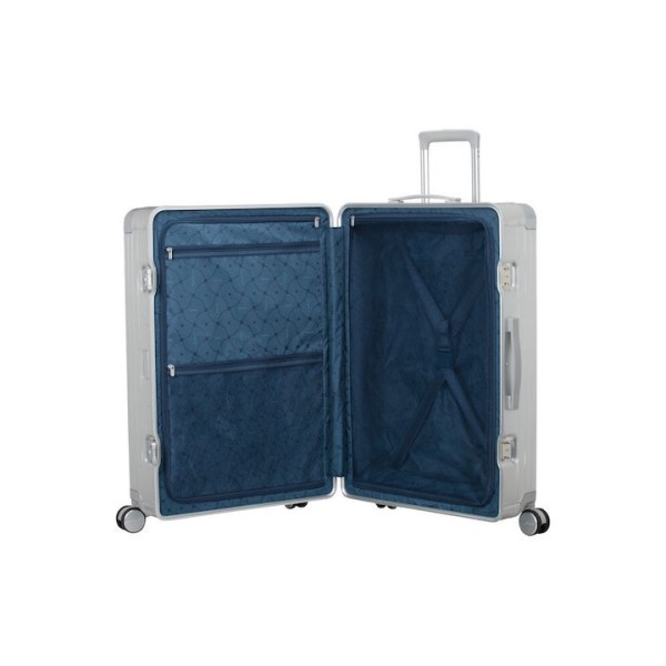 Βαλίτσα Μεγάλη American Tourister Soundbox Alu 77x52x30cm Silver