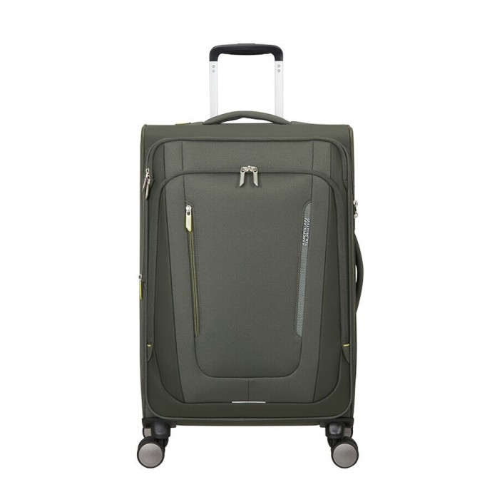 Βαλίτσα Μεσαία Μαλακή Επεκτεινόμενη American Tourister Wanderlite 68x43x29/32cm Dark Khaki