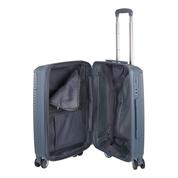 Βαλίτσα Καμπίνας Σκληρή Explorer 172-55 Επεκτεινόμενη Γκρι ΒΑΛΙΤΣΕΣ & ΣΑΚΟΙ ΤΑΞΙΔΙΟΥ