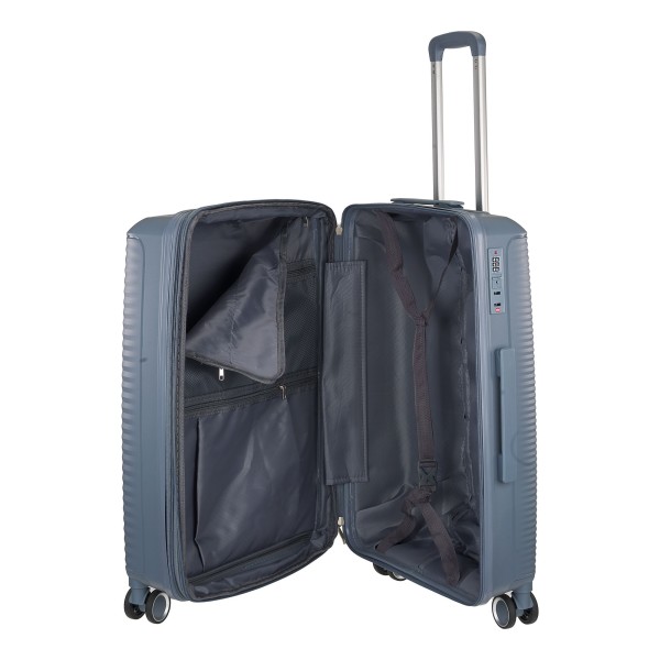 Βαλίτσα Μεσαία Σκληρή Επεκτεινόμενη Explorer 172-65 Γκρι ΒΑΛΙΤΣΕΣ & ΣΑΚΟΙ ΤΑΞΙΔΙΟΥ