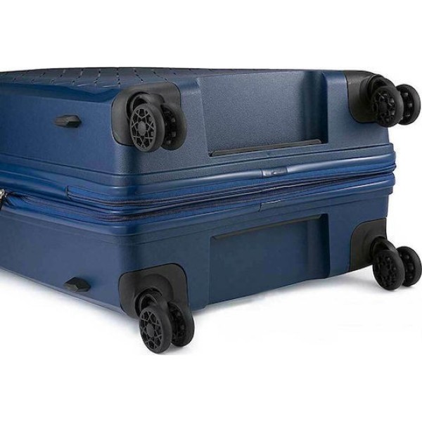 Βαλίτσα Μεγάλη Σκληρή Επεκτεινόμενη Verage Diamond 18106-L Spinner 78cm  Blue