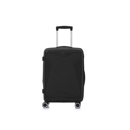 Βαλίτσα Καμπίνας Σκληρή Rcm 55cm 182-55 Επεκτεινόμενη Μαύρο