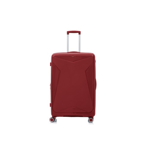 Βαλίτσα Μεγάλη Σκληρή Rcm 75cm 182-75 Επεκτεινόμενη Wine Red