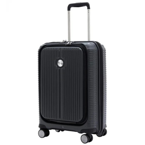 Βαλίτσα Σκληρή Καμπίνας +Laptop Case Verage Rome Monti Επεκτεινόμενη 19006-S Spinner 55cm Black
