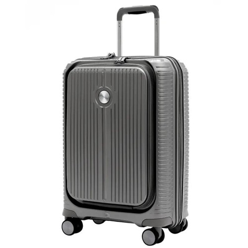 Βαλίτσα Σκληρή Καμπίνας +Laptop Case Verage Rome Monti Επεκτεινόμενη 19006-S Spinner 55cm Khaki