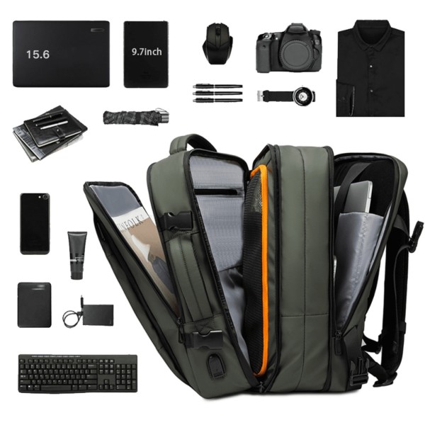 Σακίδιο Πλάτης Bange 1908 45L Laptop 17.3'' Πράσινο