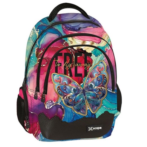 Σακίδιο πλάτης Δημοτικού Πολυθεσθακό Graffiti 259211 Xscape Πεταλούδα
