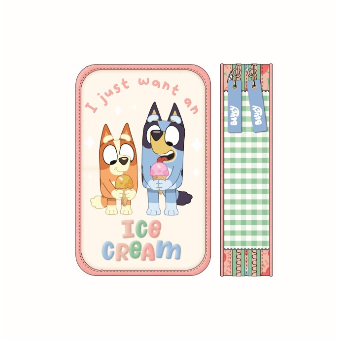 Κασετίνα (Γεμάτη) Διπλή Graffiti 260332 Ice Cream Bluey