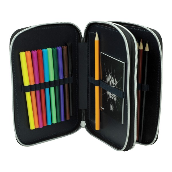 Κασετίνα (Γεμάτη) διπλή Gim 337-07100 Spiderman Wall ΣΧΟΛΙΚΑ ΕΙΔΗ