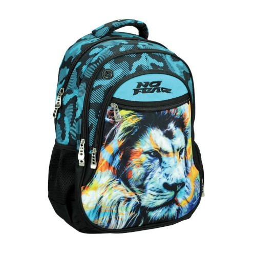 Σακίδιο Πλάτης Δημοτικού Back Me Up No Fear 348-45031 Fluo Lion