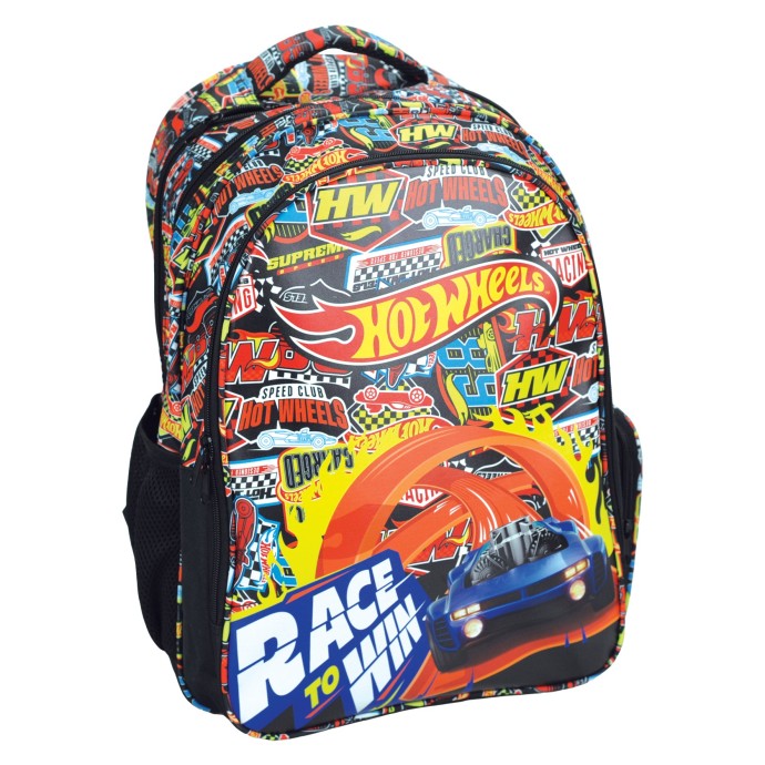 Σακίδιο Πλάτης Δημοτικού Gim 349-39031 Hot Wheels Race to Win