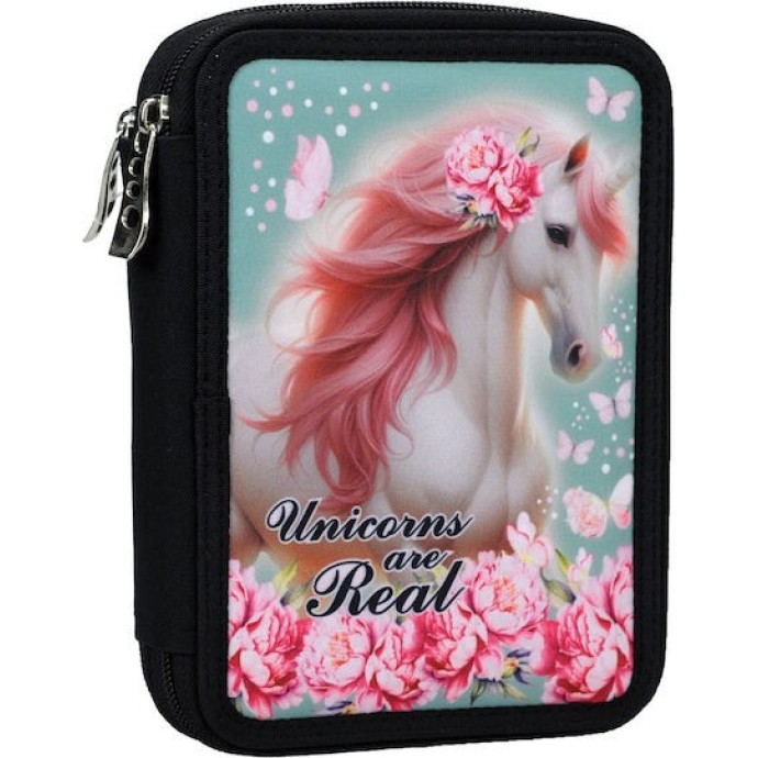 Κασετίνα Διπλή Γεμάτη Back Me Up 357-25100 Butterfly Unicorn