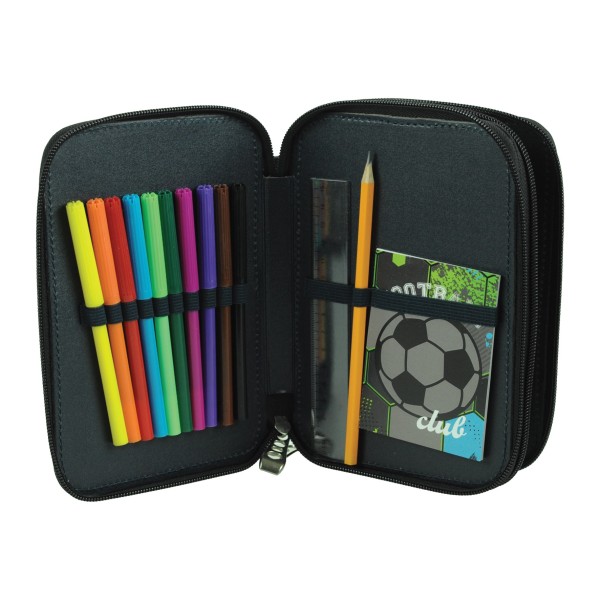 Κασετίνα Διπλή Γεμάτη Back Me Up 357-36100 Football Club
