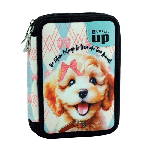 Κασετίνα Διπλή Γεμάτη Back Me Up 357-44100 Love Scotch Dog